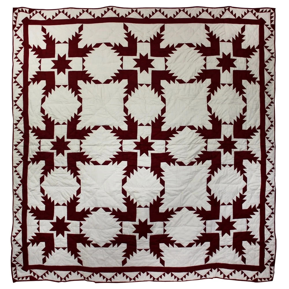 Patch Magic Quilts - Red Feathered Star Throw 50"W x 60"L | Walmart (US)