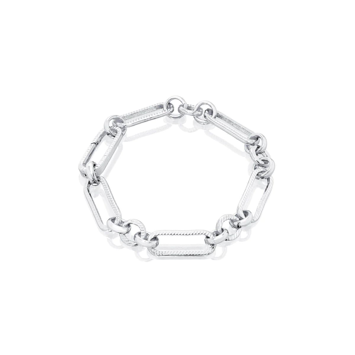 Figaro Chain Bracelet (Silver) | Abbott Lyon