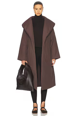 Ana Long Wrap Puffer Coat | FWRD 