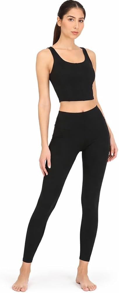 Harmony & Balance Womens Yoga & Pilates Set, Buttery Soft 4-Way Stretch Fabric, Tank with Matchin... | Amazon (US)