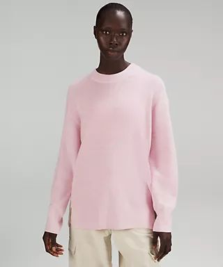 Merino Wool-Blend Ribbed Crewneck Sweater | Women's Hoodies & Sweatshirts | lululemon | Lululemon (US)