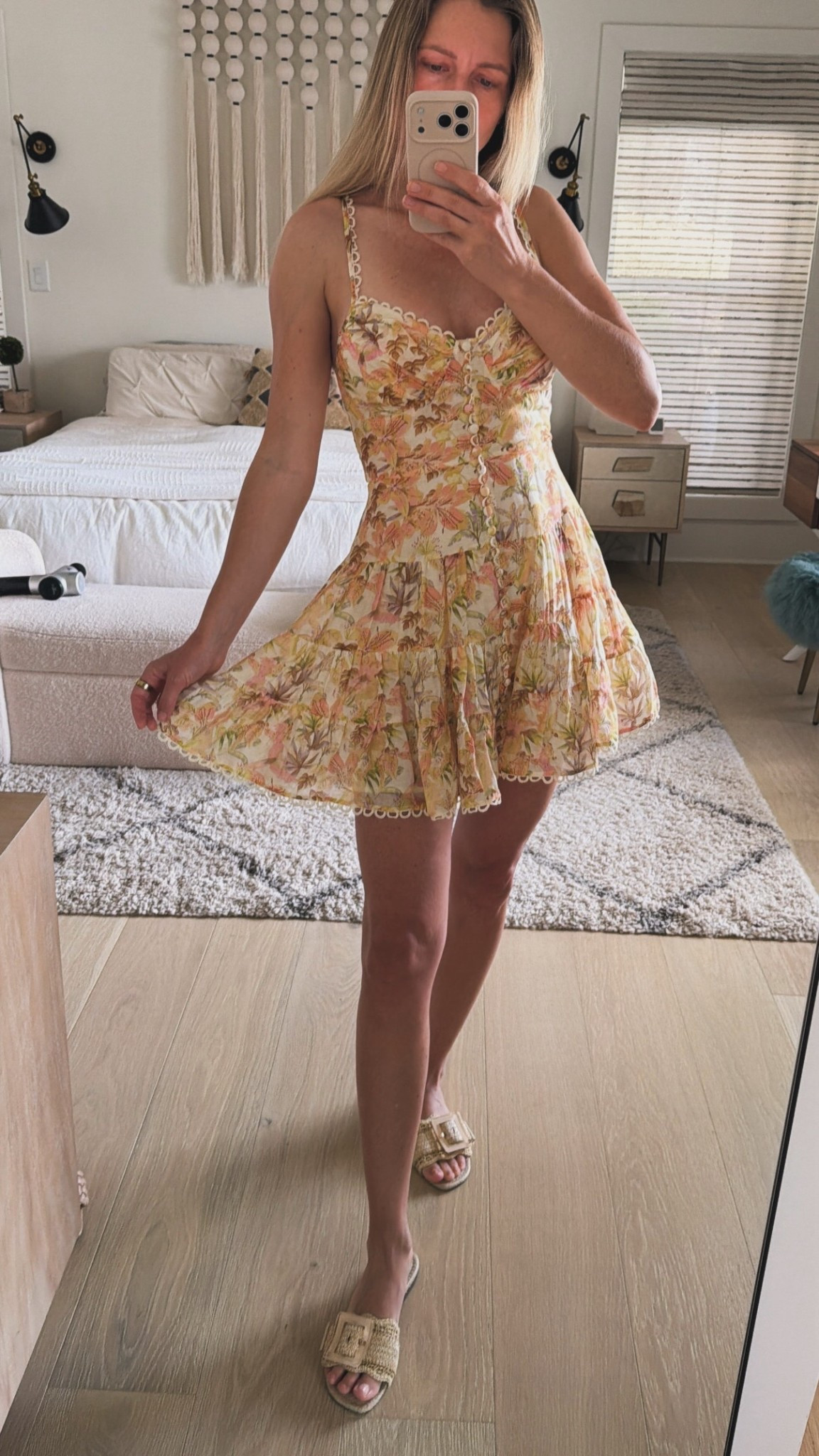 Can’t wait for an occasion to wear this darling little floral dress! 
It is so well made and I love the fit and the pattern! 💛 💗  it’s on sale now so run! 
@ASTR the Label 

I styled it earlier this spring with a light neutral sweater for church. 
It will be perfect for a Mother’s Day brunch too! 

*wearing size S, TTS

#summerdresses #floraldress #minidress #vacationdress#LTKMothersDay

#LTKOver40 #LTKSaleAlert