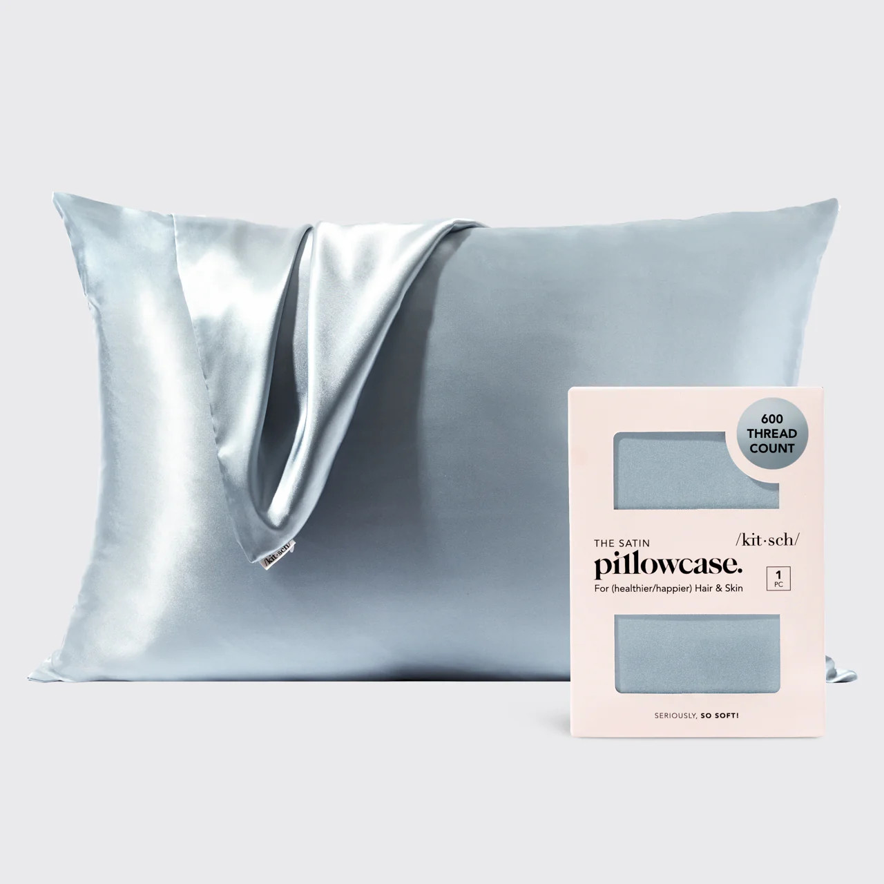 Satin Pillowcase in Haze Blue | Kitsch