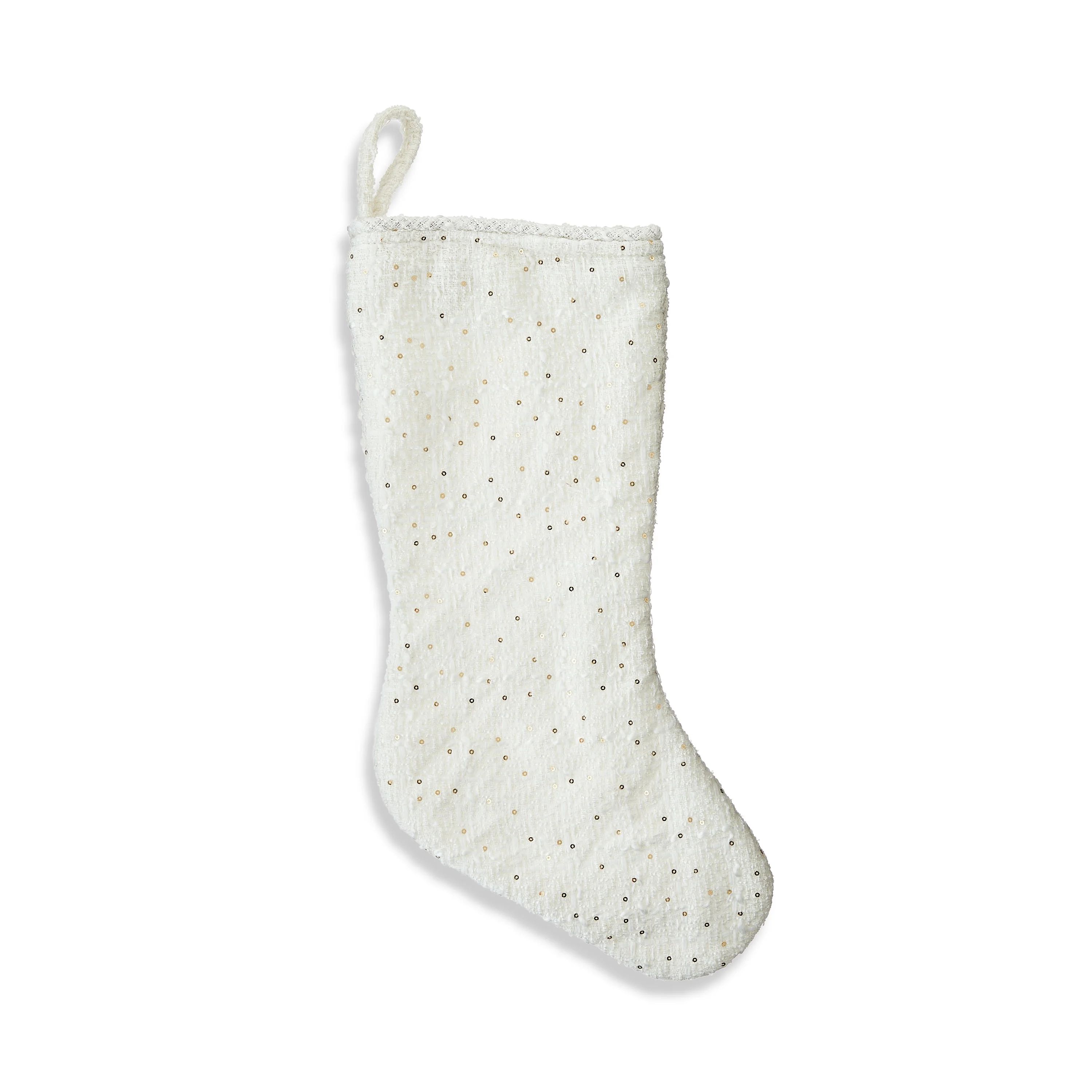 My Texas House, White Sequined Christmas Stocking Decoration, 20 inch | Walmart (US)