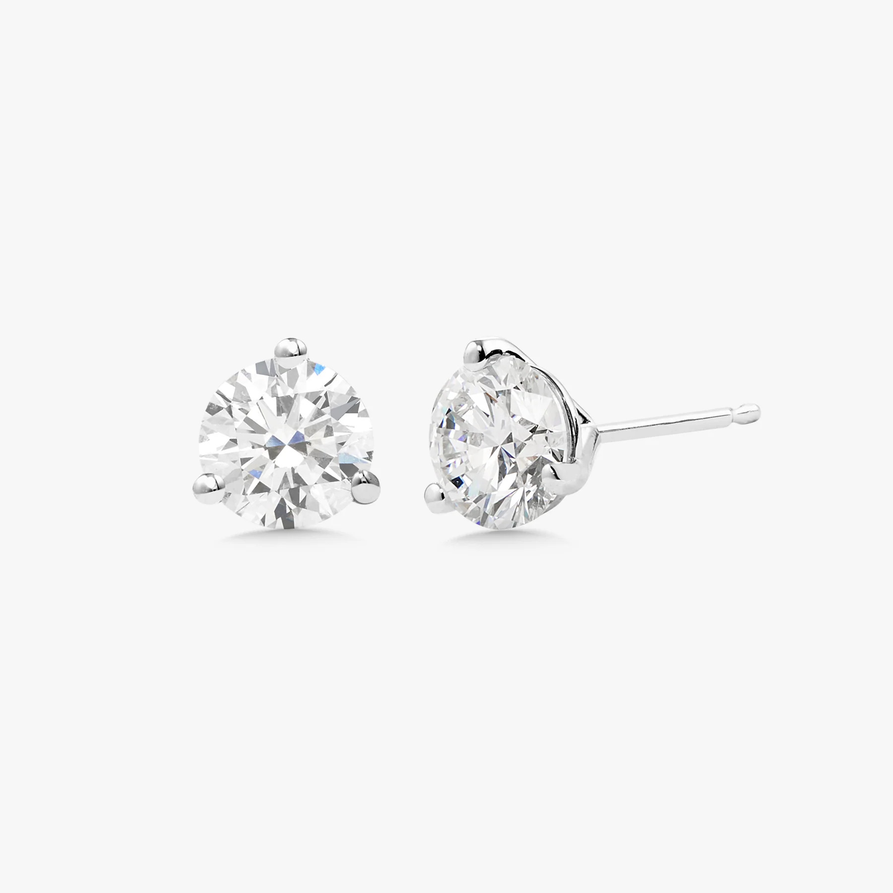 Lab Grown Round Brilliant Cut Diamond Studs | RW Fine Jewelry