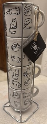 4 Stackable Expresso Mini Cat Mugs | eBay | eBay US