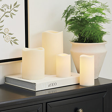 Flameless Indoor/Outdoor Candle with LED Flicker & 5 Hour Timer | Ballard Designs, Inc.