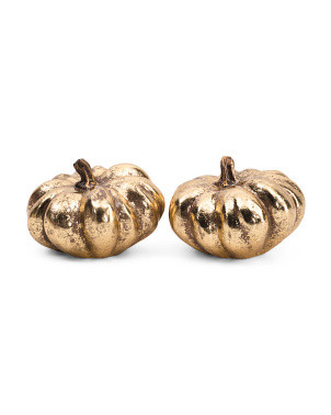 2pk 5in Metallic Pumpkins | TJ Maxx