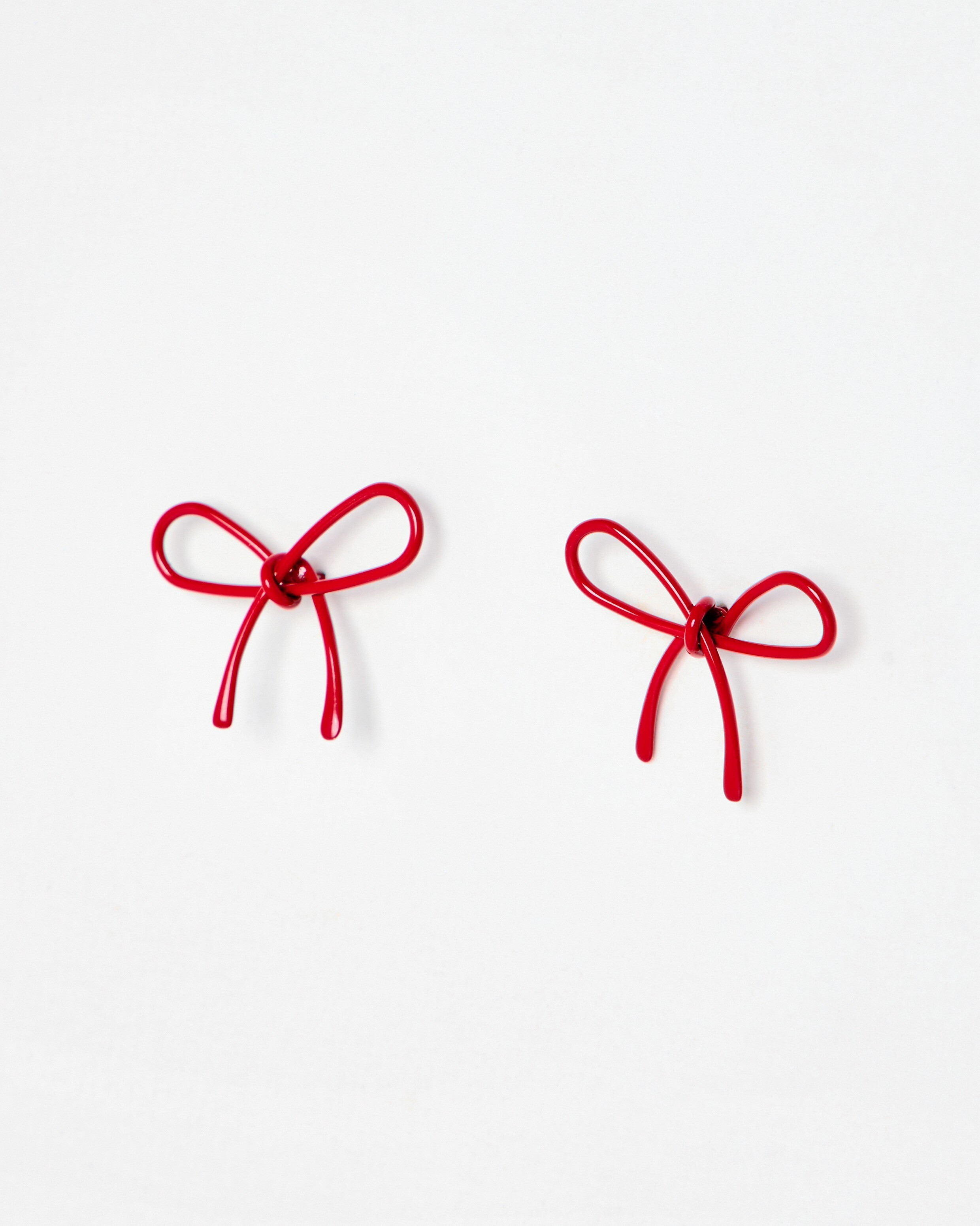 Polly Red Enamel Bow Stud Earrings | Oliver Bonas | Oliver Bonas (Global)