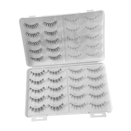 20 Pieces False Lashes Eyelash Extension Lightweight Reusable Synthetic DIY 3D Soft Fake Eye Lash Artificial Eyelashes for Wedding Cosplay | Walmart (US)