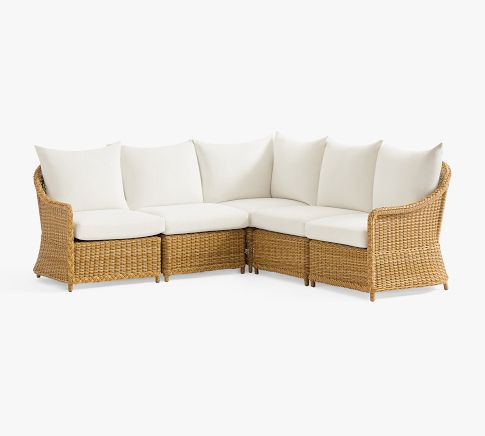 Westport Wicker 5-Piece Outdoor Sectional (93") | Pottery Barn (US)