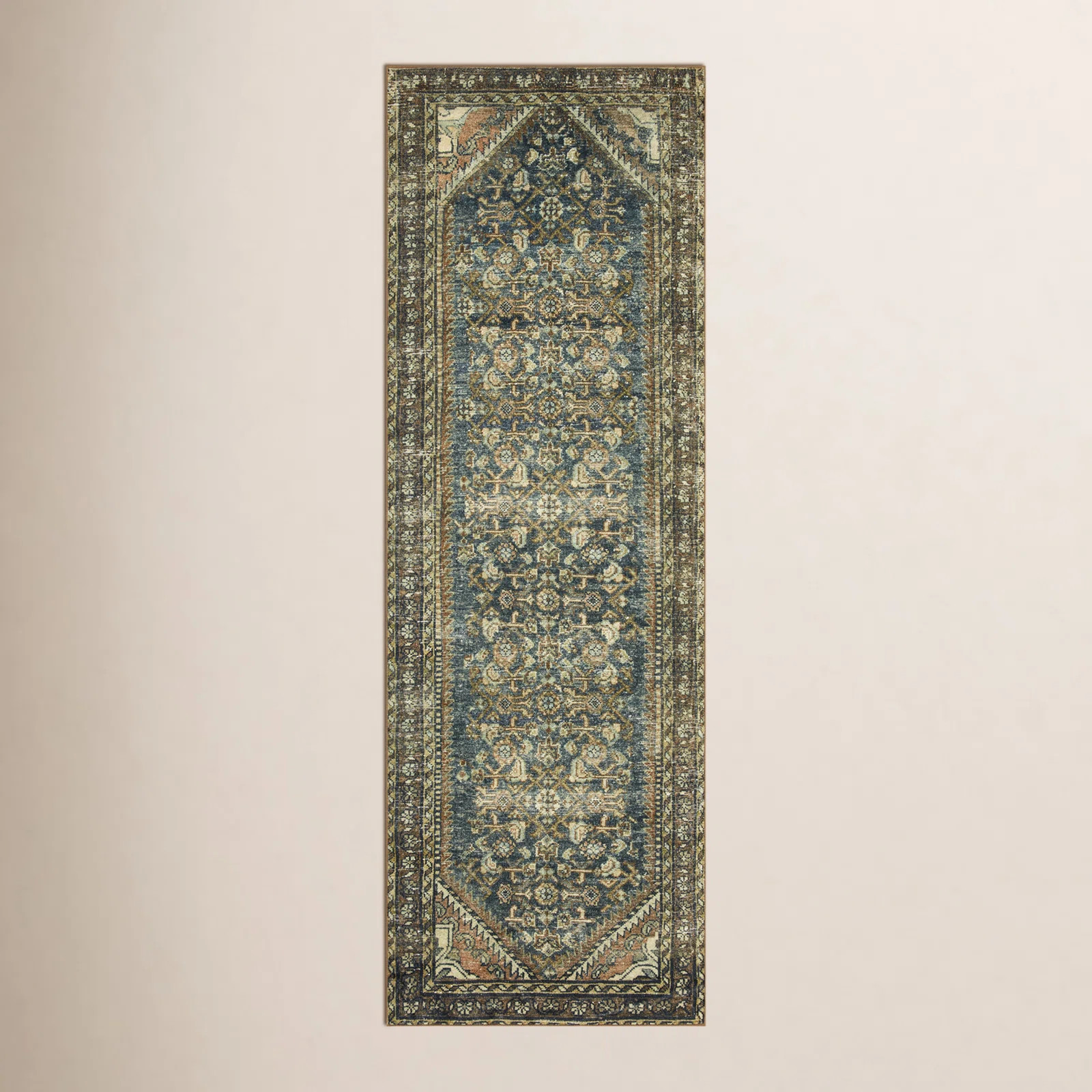 Magnolia Home By Joanna Gaines X Loloi Banks Machine Washable Denim / Clay Area Rug | Birch Lane