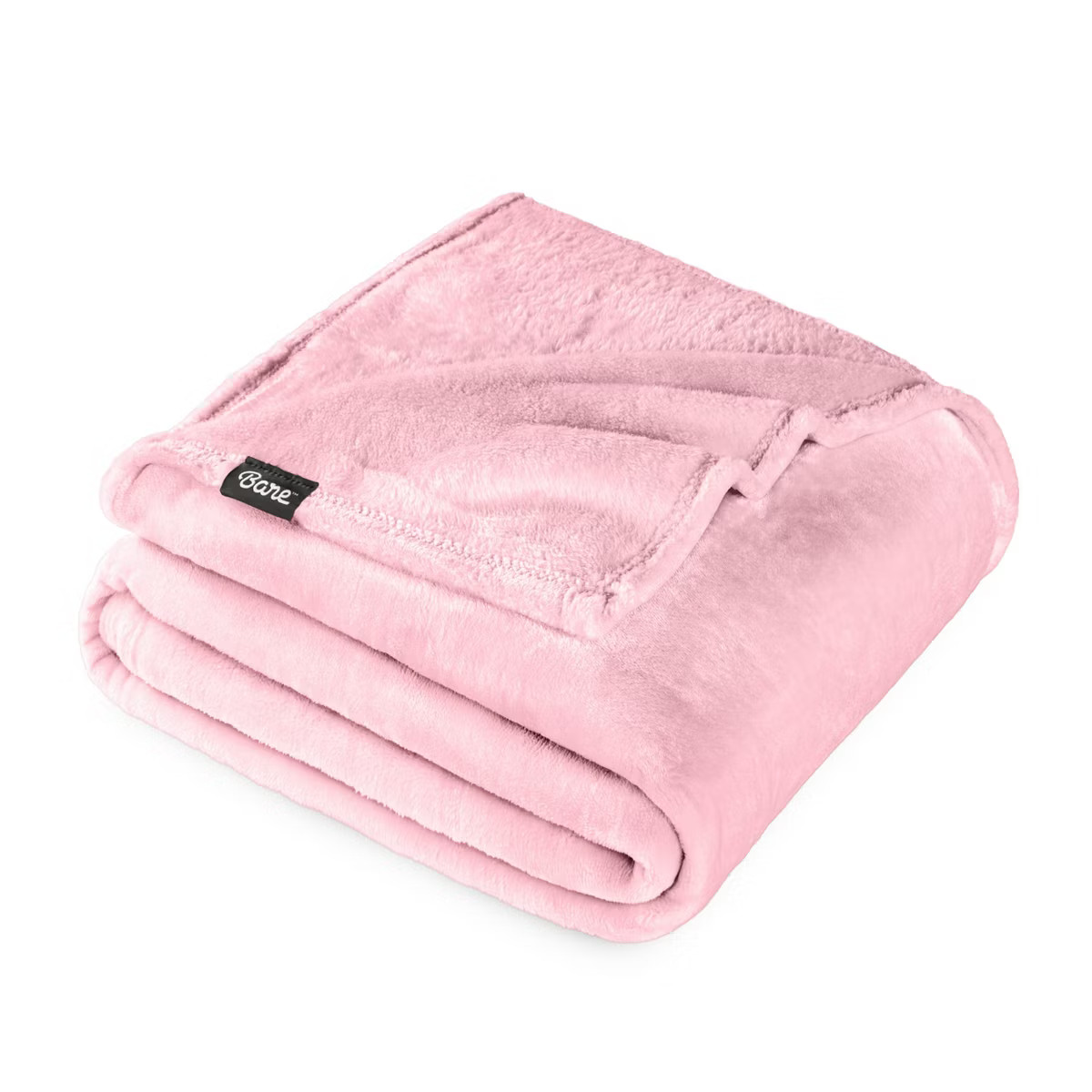 Light Pink Microplush Throw Fleece Blanket by Bare Home | Target
