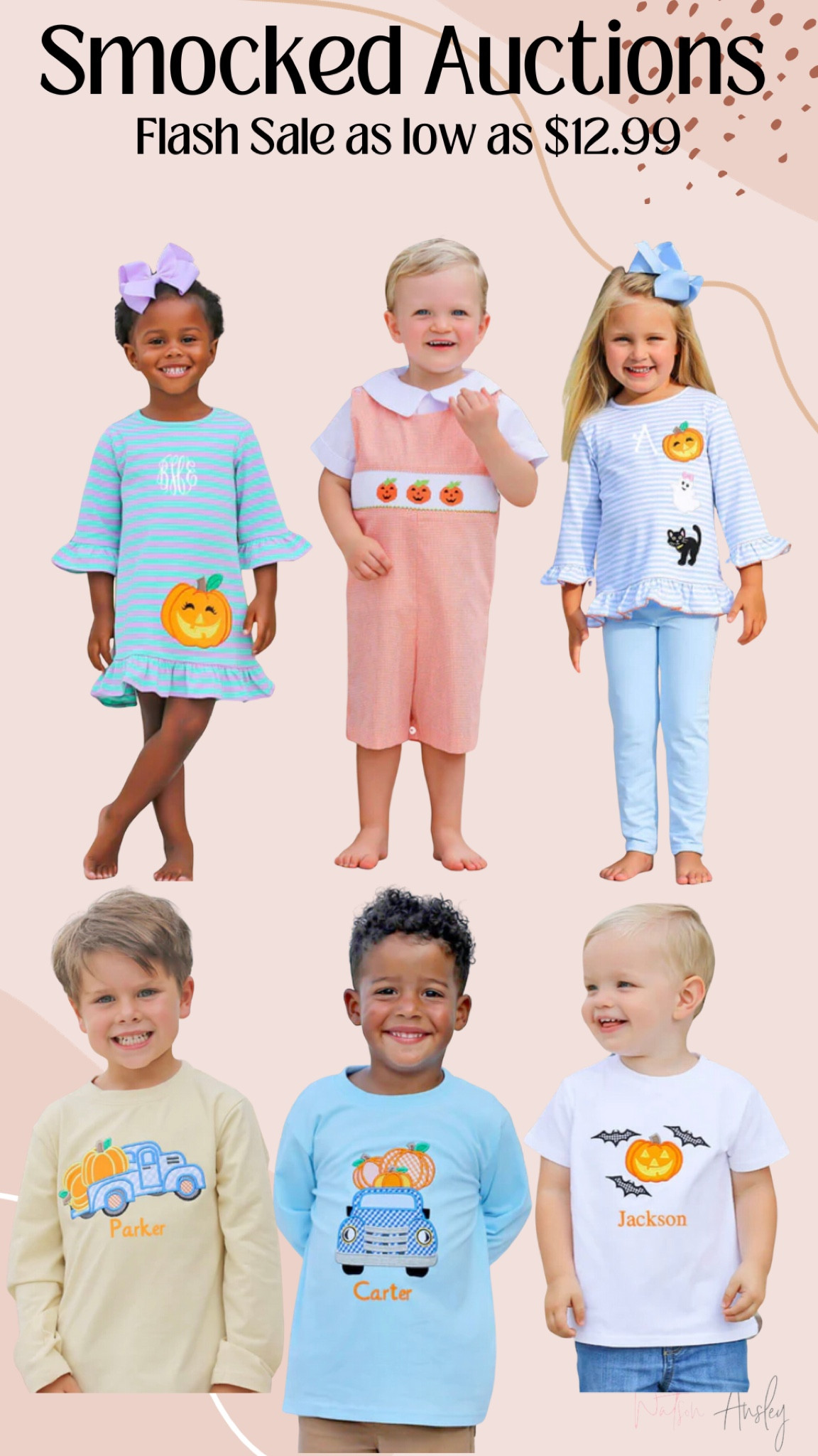 Shop Smocked Auctions Flash Sale as low as $12.99!!
Grab some Halloween and fall outfits for a steal!

Click below to start shopping!


#LTKHalloween #LTKkids #LTKsalealert