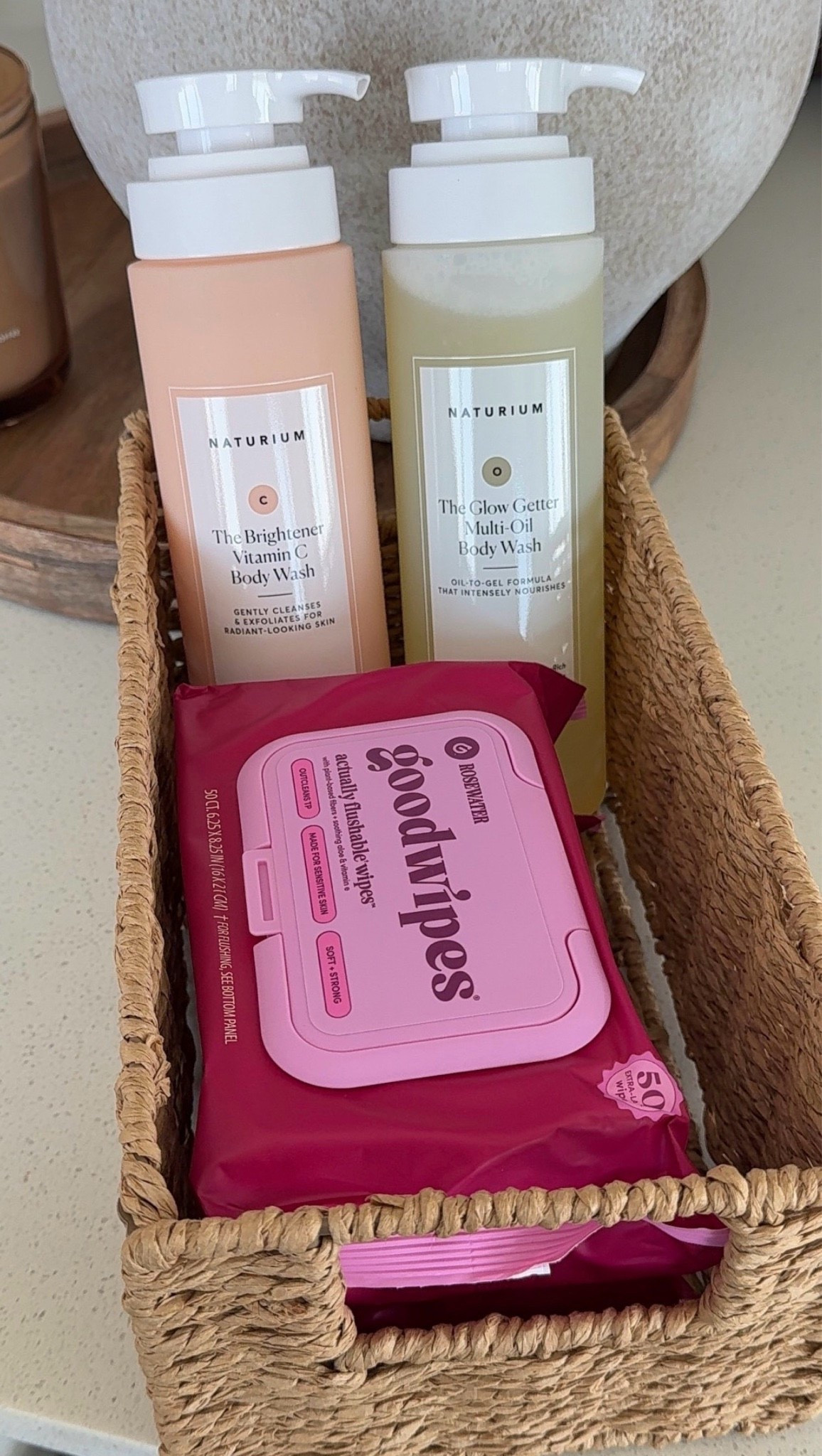 little shower routine upgrade lately 🤎✨

picked these up on a restock run and I’ve already been obsessed. My skin has been feeling sooo soft, hydrated, and glowy lately.

The Naturium body washes are THAT good — the vitamin C one leaves skin feeling fresh and smooth, and the glow getter body wash gives the prettiest hydrated glow without feeling heavy 🫧✨

and the Goodwipes are a must to keep on hand 👏🏽

Simple little swaps that actually make your routine feel more elevated.

#selfcareroutine #bodycarefavorites #naturium #glowyskin #everydayfavorites #beautyroutine #bodycareessentials #targetfinds #LTKbeauty #showerroutine #hygieneessentials

#LTKvlog #LTKSeasonal #LTKselfcare