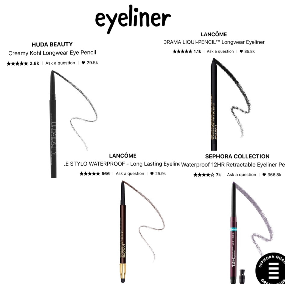 all my favorite eyeliners (liquid eyeliners are tagged in this as well!)

#LTKBeauty #LTKU #LTKHalloween