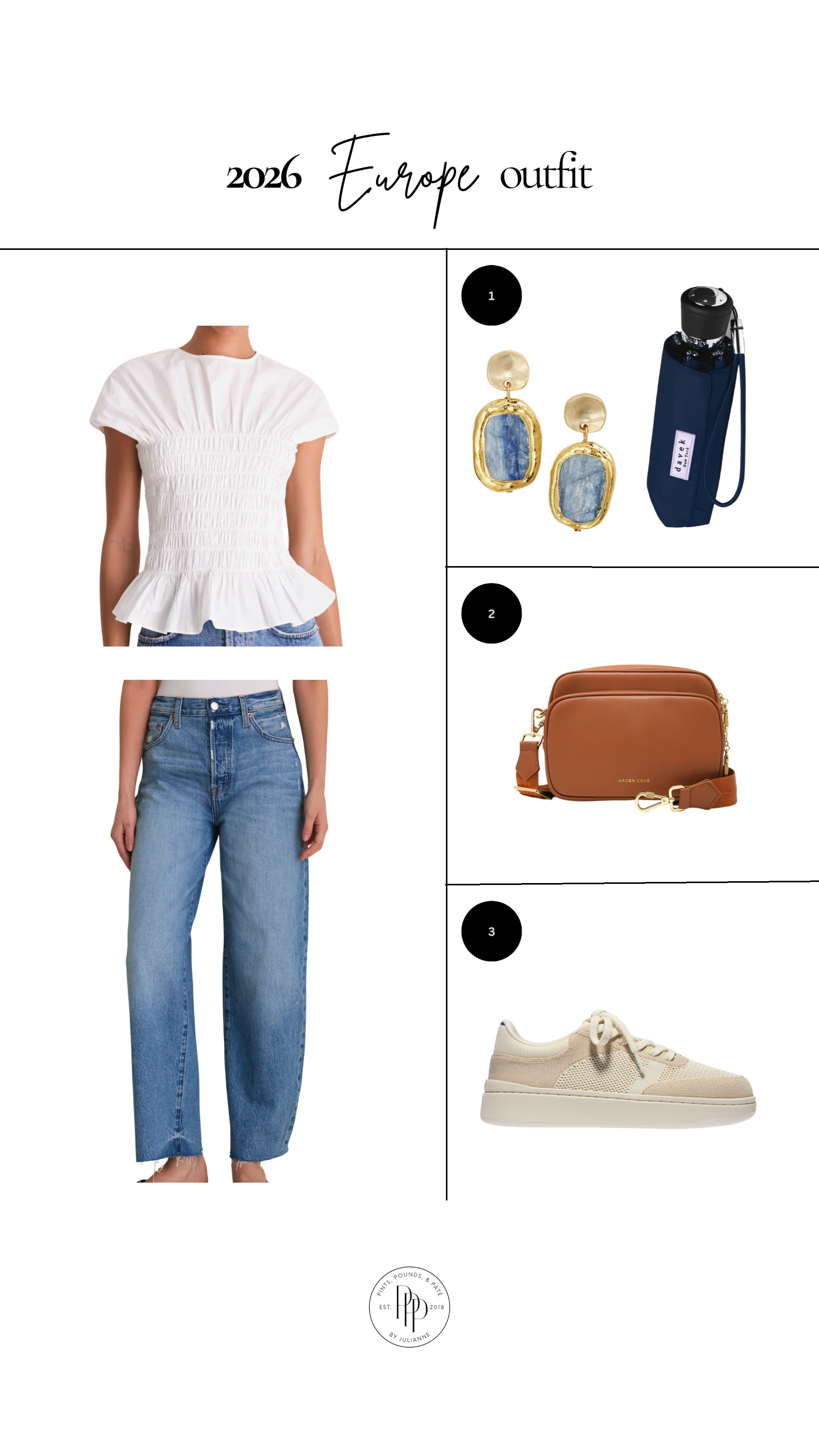 Europe outfit inspo for all the walking days 🤍✨ Comfy sneakers, easy denim, and a cute white top = the perfect travel combo!

spring, summer, europe, travel, vacation 

 #LTKootd #LTKSeasonal #LTKTravel