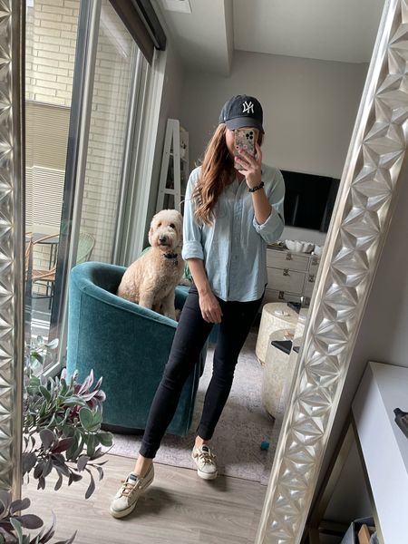 Perfect outfit for those cool summer days!  

Casual outfit, ootd, chambray top, summer outfit, summer style, baseball style, baseball outfit, what to wear to baseball game, 

#LTKSeasonal #LTKTravel #LTKStyleTip