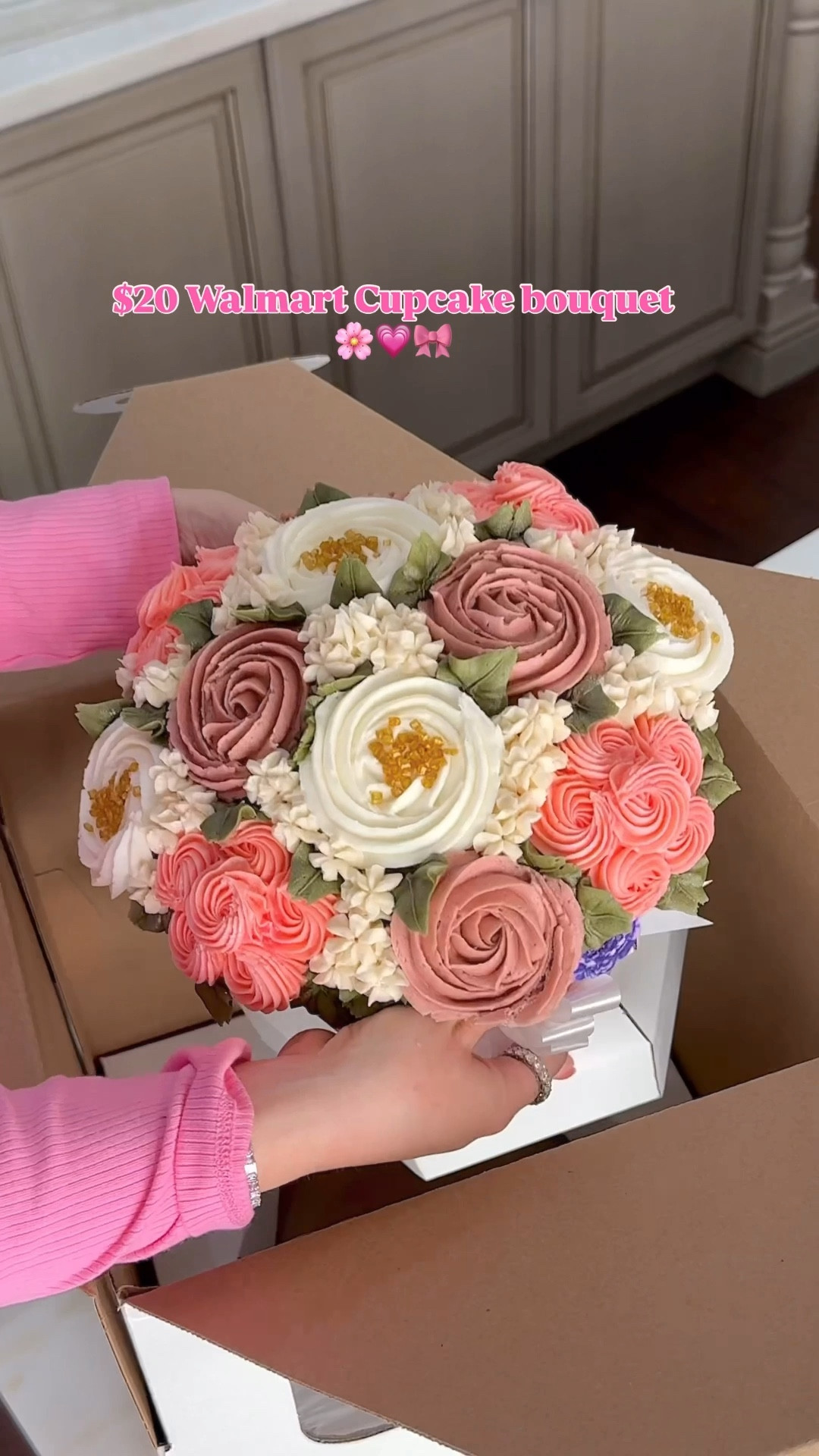 $20 cupcake bouquet from Walmart 🧁 The kind of Valentine’s bouquet you actually want from your husband 💗💕 tags: gift idea for her, valentines gift, Mother’s Day gift 

#LTKselfcare #LTKFindsUnder50 #LTKfoodie