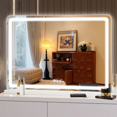 Vanity Mirror With Lights, Led Makeup Mirror, Lighted Makeup Mirror With Dimmable Lights, Smart Touch ,USB Charging Port | Wayfair North America