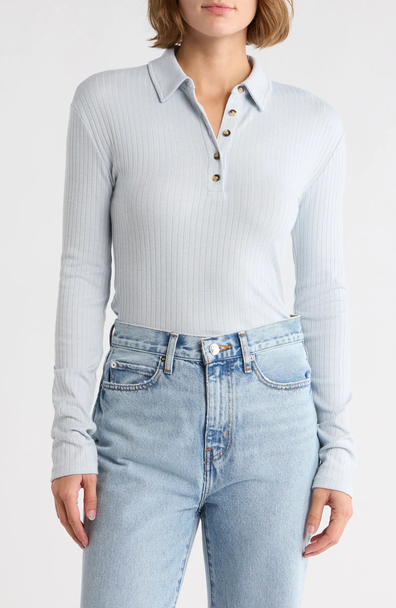 rag & bone The Knit Rib Polo | Nordstromrack | Nordstrom Rack