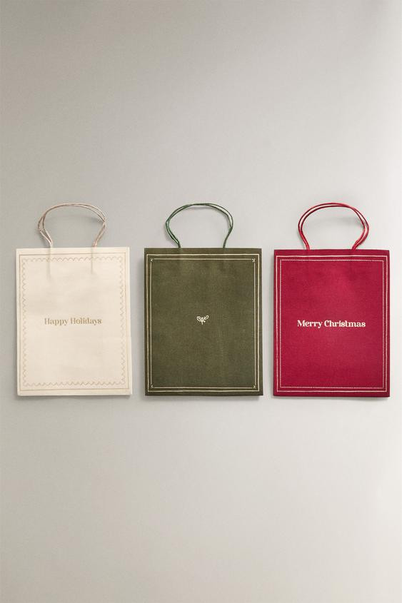 SET OF CHRISTMAS MUSICAL NOTE BAGS (SET OF 4) | Zara US