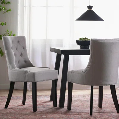 Modern Upholstered Tufted Accent Side Dining Chairs with Diamond-Stitched Backrest and Tapered Wood Legs | Wayfair North America