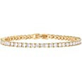 PAVOI 14K Gold Plated 3mm Cubic Zirconia Classic Tennis Bracelet | Gold Bracelets for Women | Siz... | Amazon (US)
