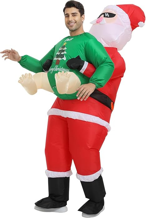 Inflatable Santa Costume for Adult, Christmas Inflatable Costume Santa Claus Blow Up Costumes for... | Amazon (US)