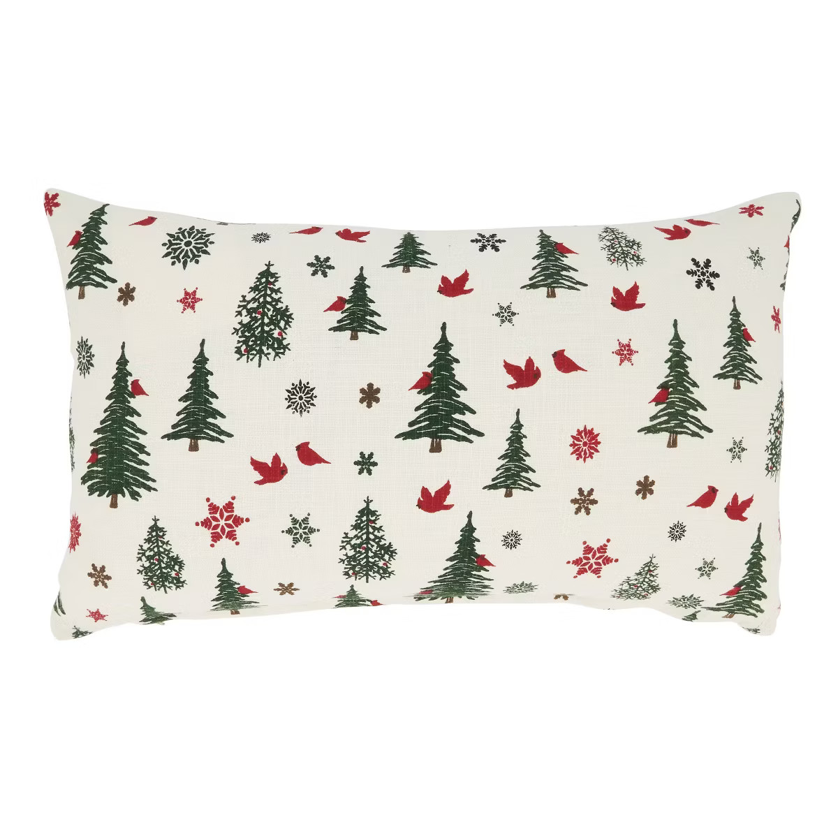 Saro Lifestyle Enchanted Evergreens Christmas Trees Poly Filled Throw Pillow | Target