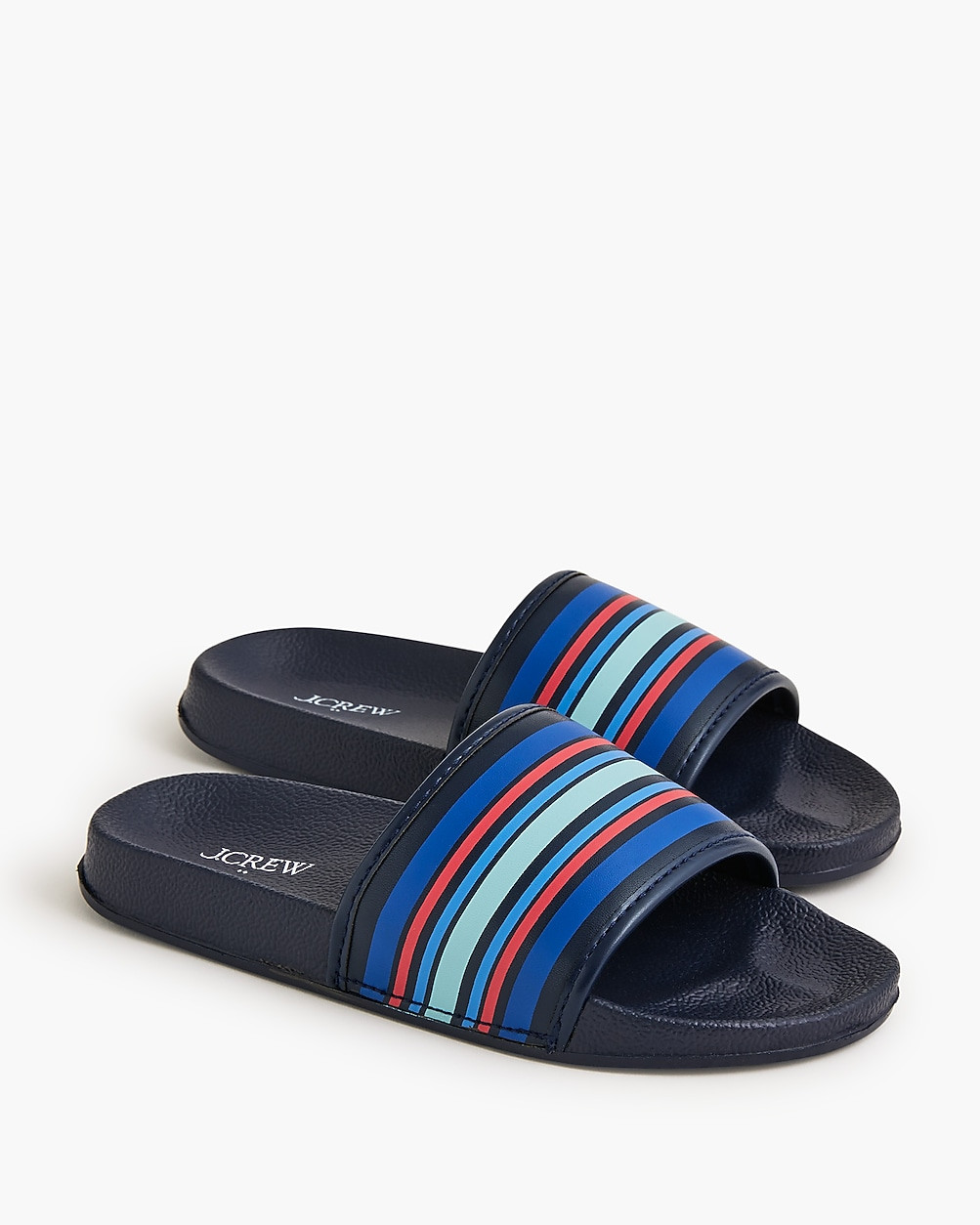 Boys' striped pool slides | J.Crew Factory