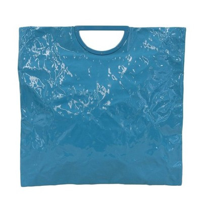 Issey Miyake Pleats Please Square Handbag Tote Bag Patent Leather Blue USED Mint | eBay | eBay US