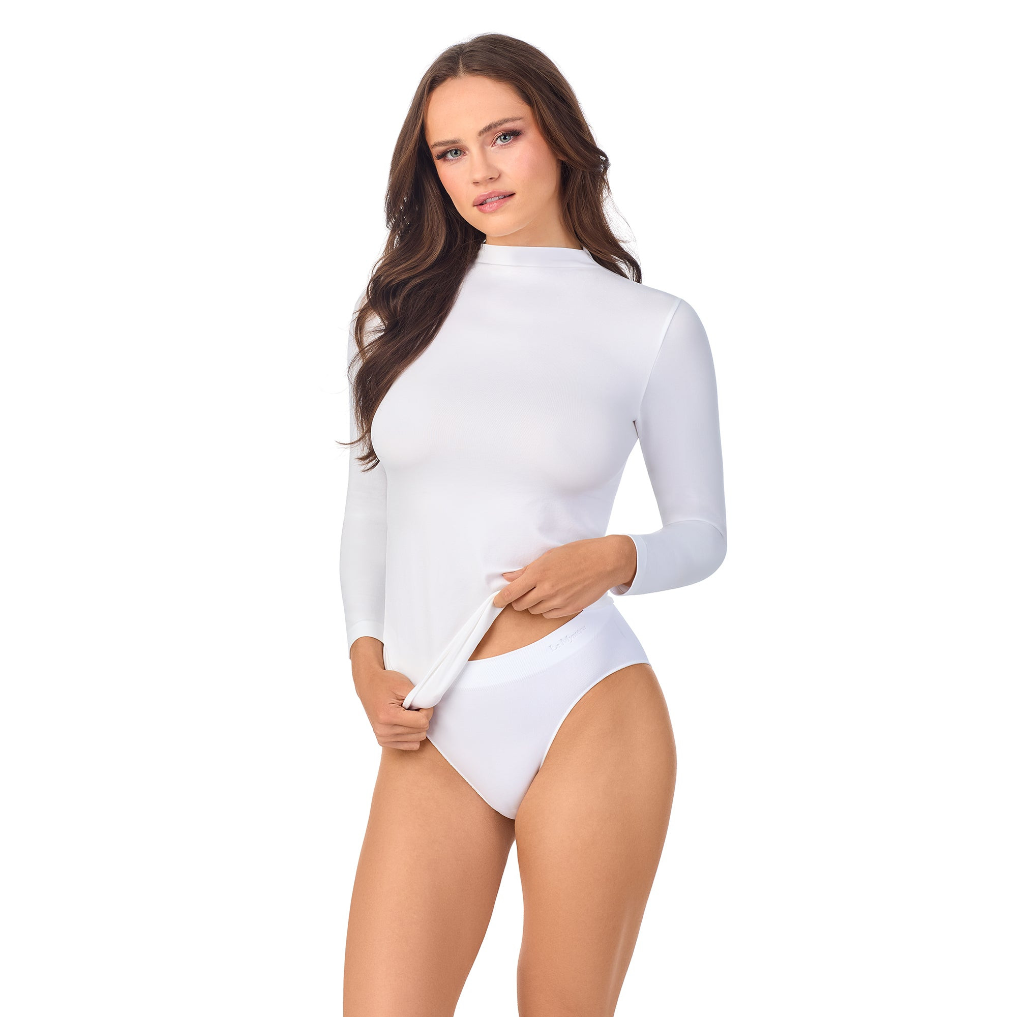 Seamless Comfort Long Sleeve - White | Le Mystere