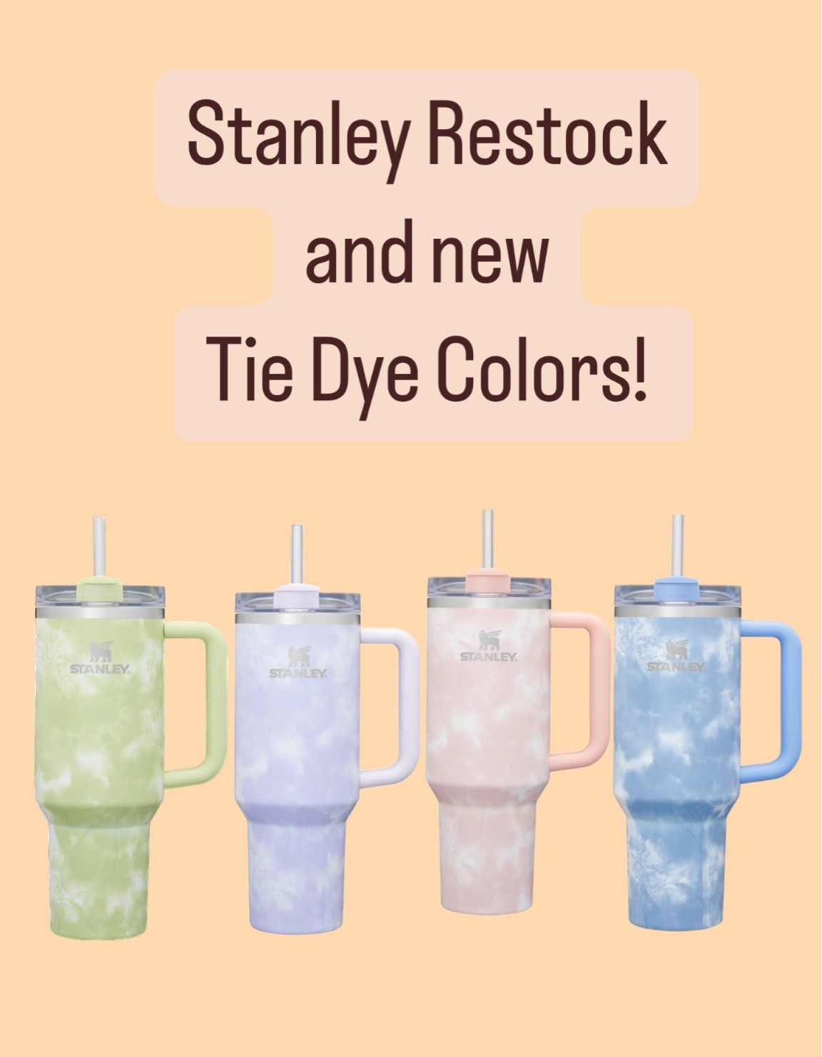 The Stanley Tie Dye Tumblers Have Been Restocked And Are Selling Fast