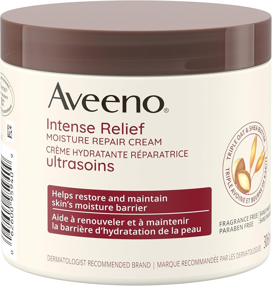 Aveeno Body Cream, Intense Relief and Moisture Repair for Dry and Itchy Skin, Unscented Moisturiz... | Amazon (CA)