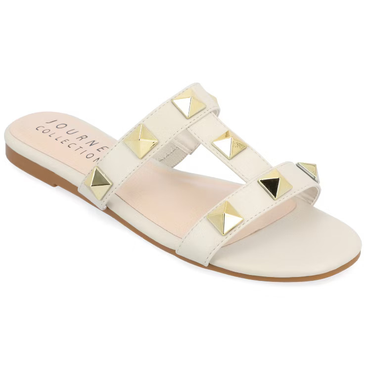 Journee Collection Womens Kendall Tru Comfort Foam Studded Slide Sandal | Target
