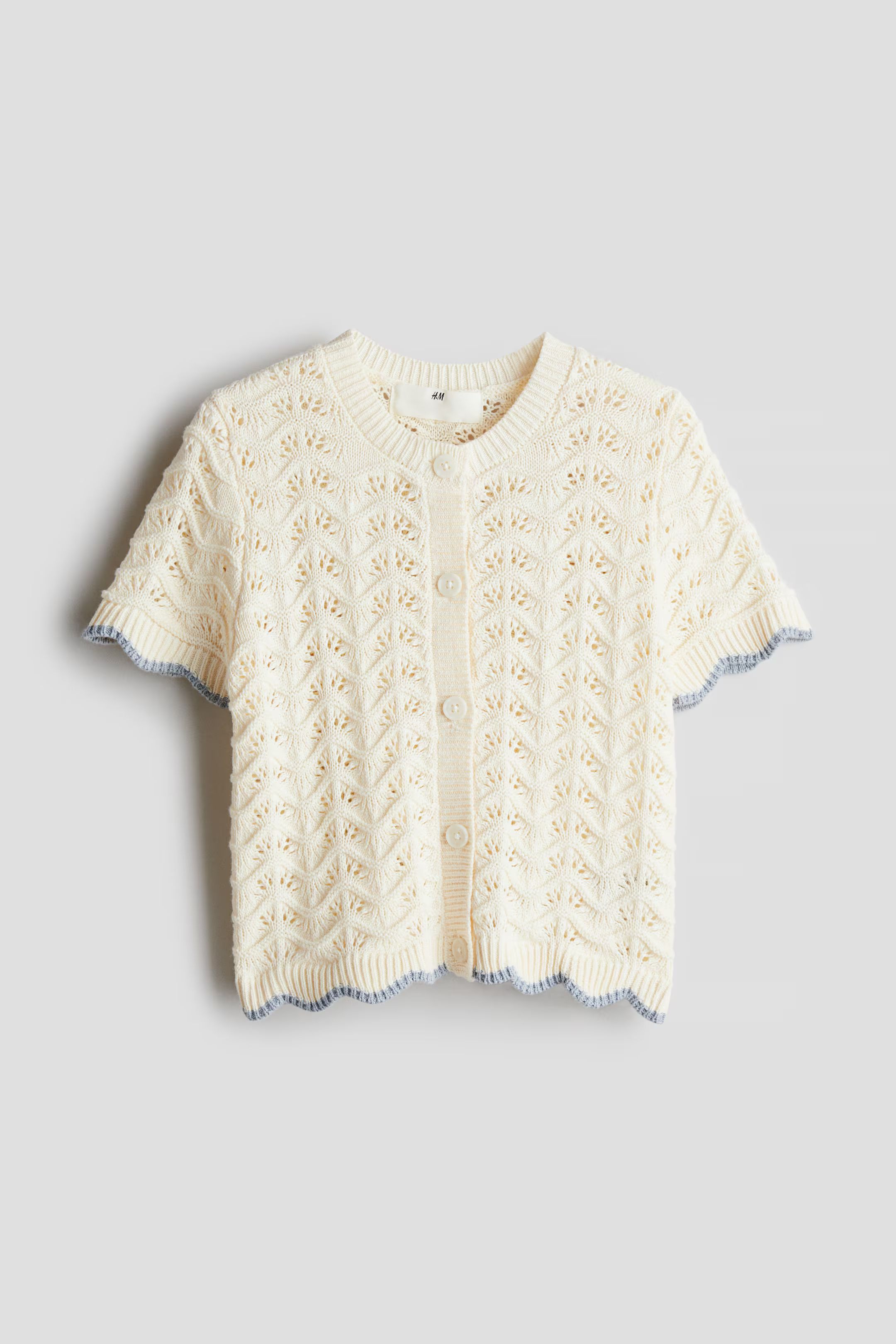 Pattern-Knit Cotton Top | H&M (US + CA)