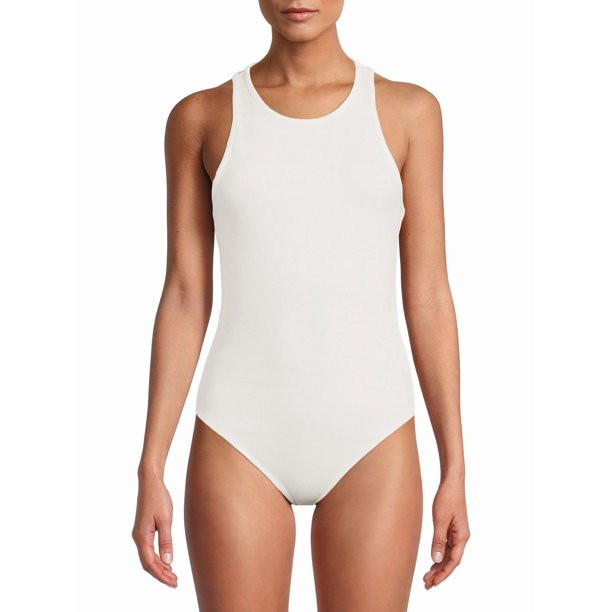 Time and Tru Women's Halter Rib Bodysuit - Walmart.com | Walmart (US)