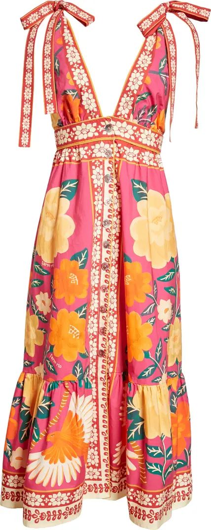Flower Tapestry Midi Dress | Nordstrom