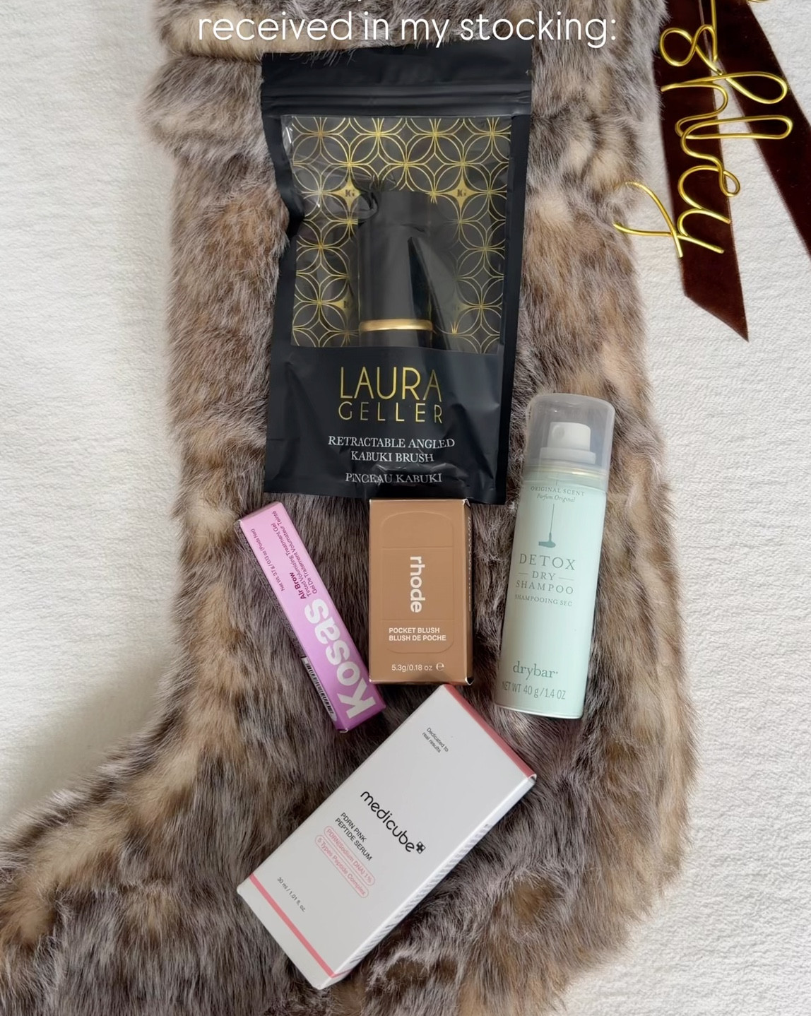 Beauty favorites I received in my stocking✨