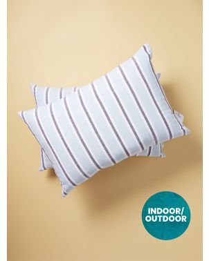 2pk 14x20 Indoor Outdoor Striped Pillows | Outdoor Pillows | HomeGoods | HomeGoods