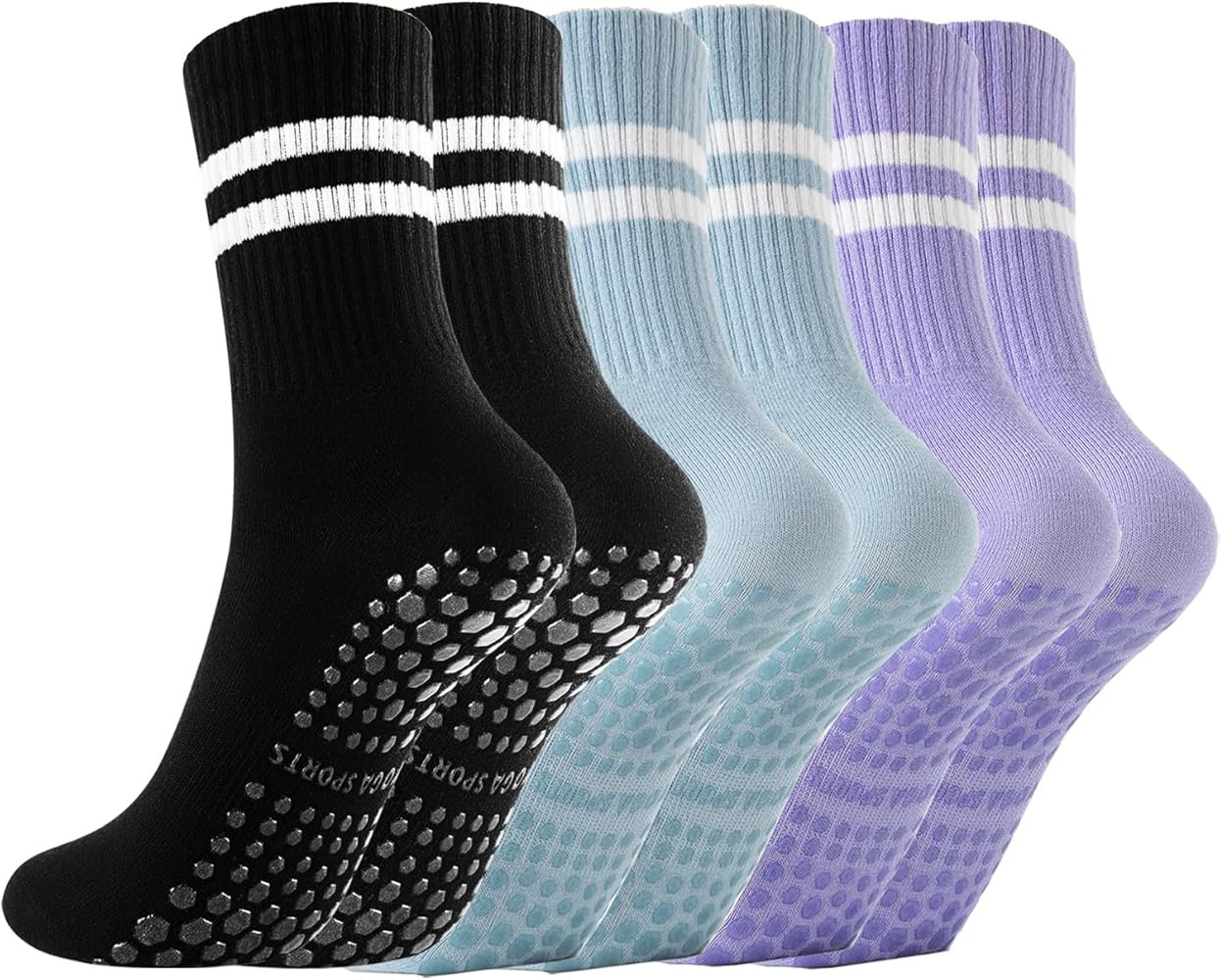 Non Slip Yoga Grip Pilates Socks for Women&Men Anti Slipper Grippy Socks for Ballet, Hospital, Da... | Amazon (CA)
