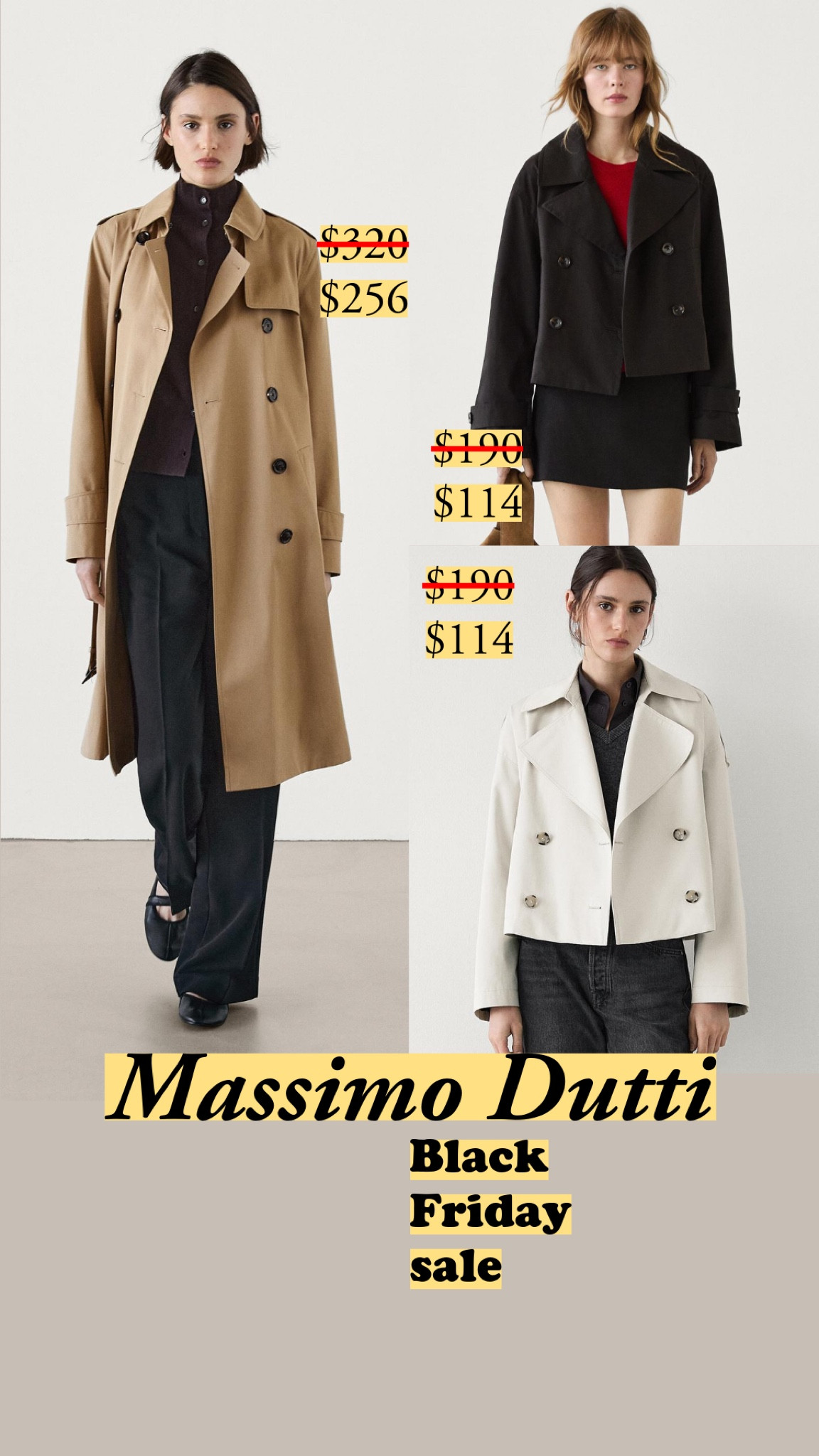 That Massimo Dutti trench is a need, not a want lol. It’s beautifully done, the gun flap is on the correct side, and a very stylish friend of mine recommended it to me. I’m surprised it’s going on sale. 

I picked out a few cropped trenches which are also beyond, and an excellent barn jacket with a proper leather collar. 

#trenchcoat #barnjacket #oldmoney #classicstyle

#LTKCyberWeek #LTKGiftGuide #LTKHoliday