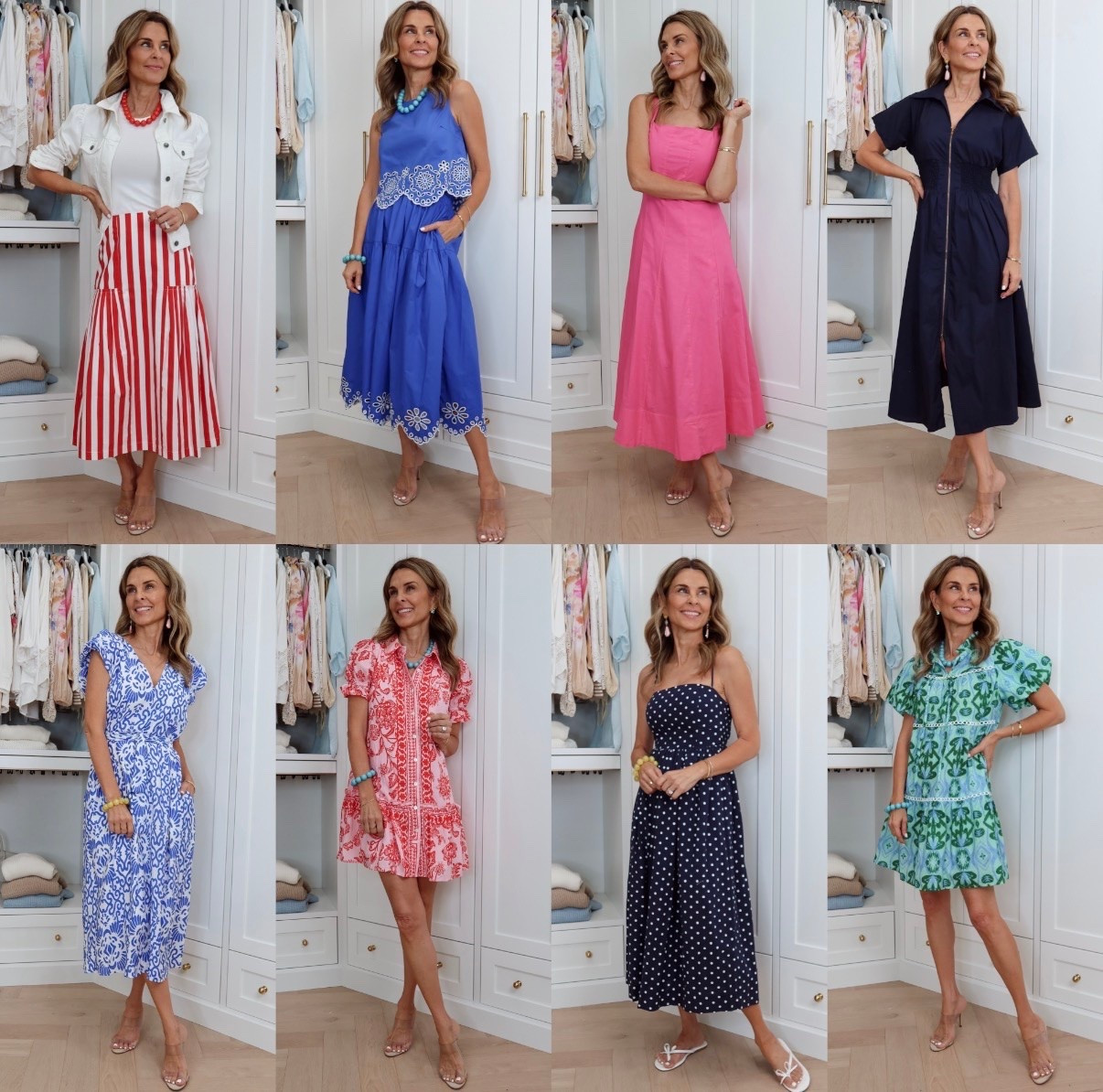 Discount Code TAMMYC15
Avara summer arrivals! I’m 5’6’’
-green and blue patterned midi dress size XS
-dark blue embroidered set size XS
-pink and red flowy midi dress size XS
-red and white striped pleated skirt size XS
-white denim jacket size S
-pink maxi dress size XS
-navy cinched waist maxi dress size XS
-polka dot maxi dress size XS
-white and blue tie waist dress size XS
-white bow flats TTS

@Avara