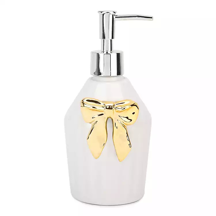 New! Gold Bow Soap Pump | Kirklands