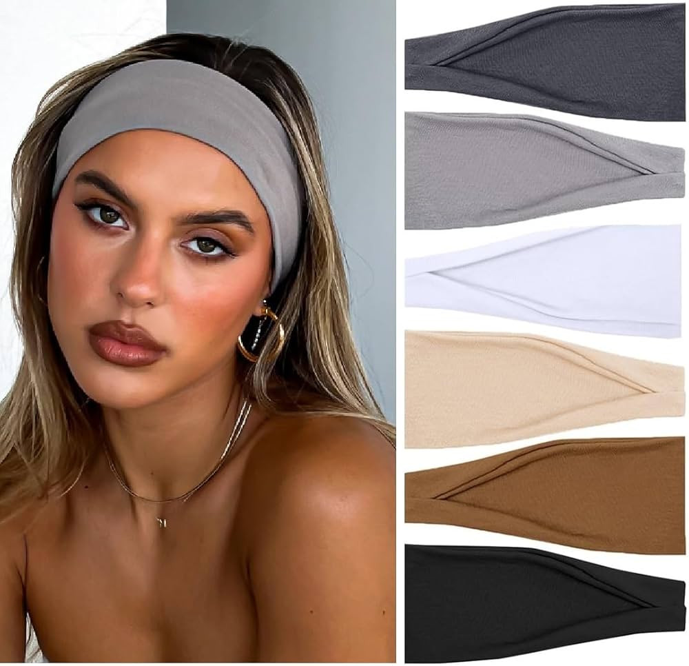 Headbands for Women Hair Bands for Women’s Hair Non Slip Women Thick Headband Stretchy Sweat Ba... | Amazon (US)