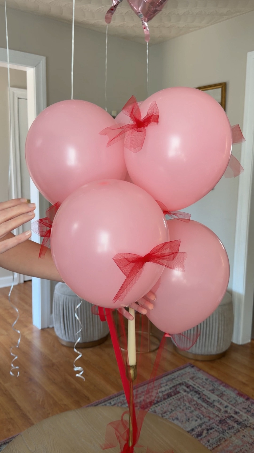 Add tulle to your balloons for an elevated look  