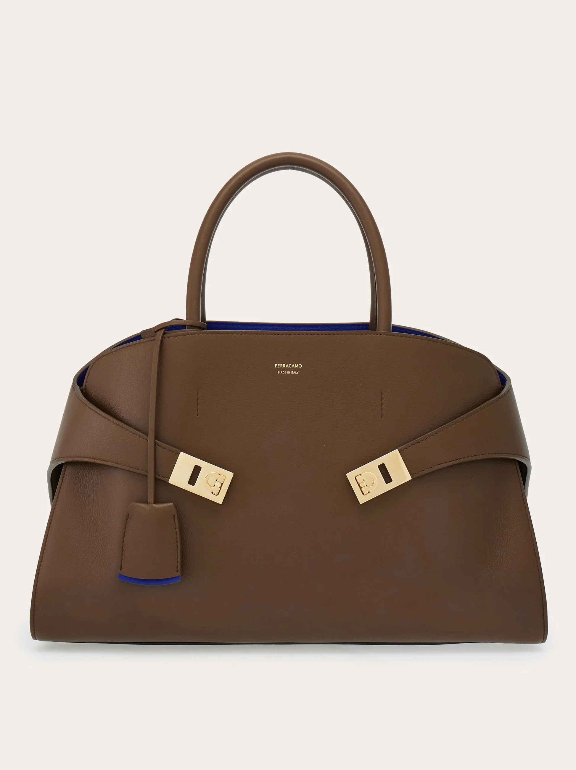 Ferragamo Women Hug bicolor handbag (L) Brown | Ferragamo