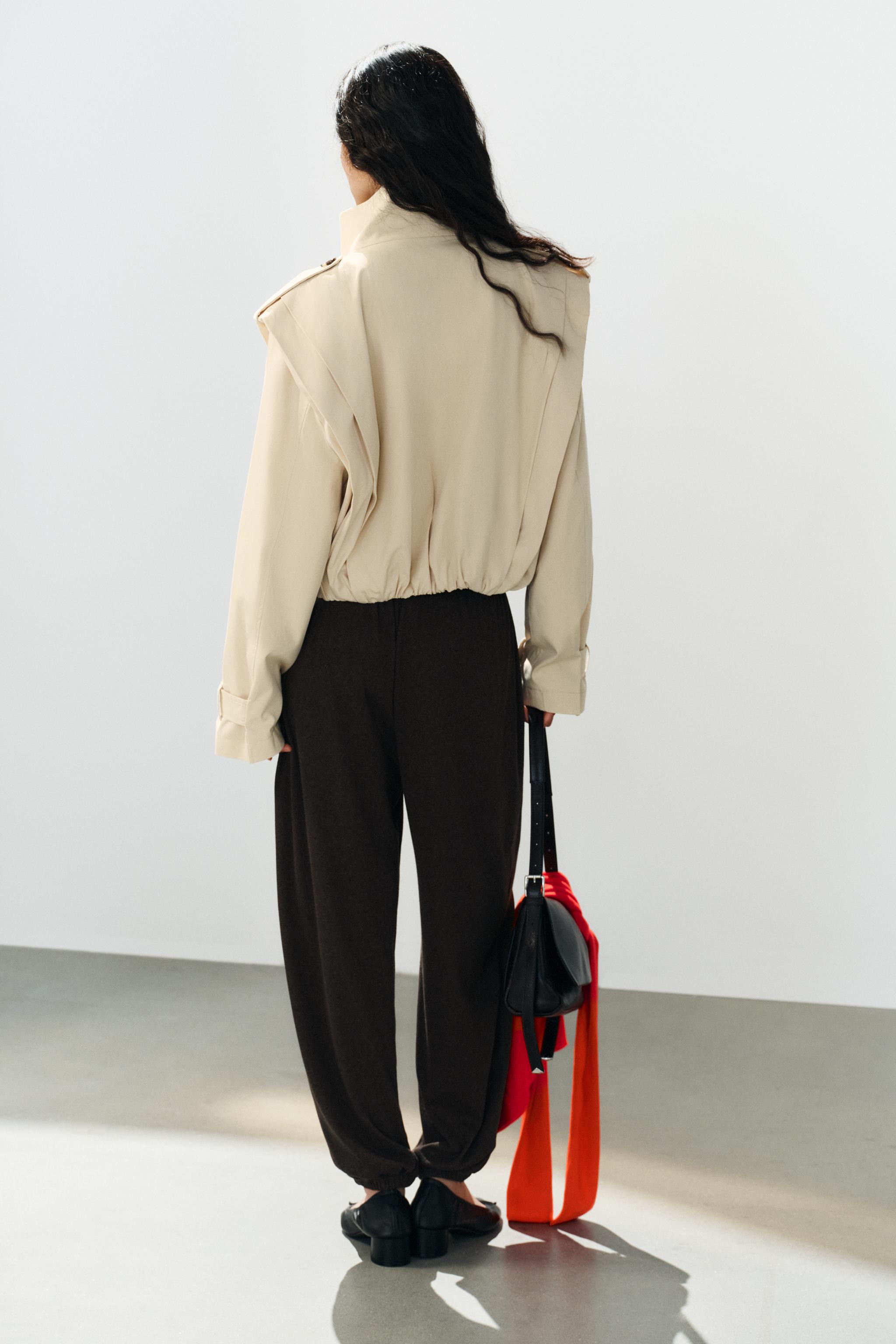 SHORT PLEATED TRENCH COAT | Zara US