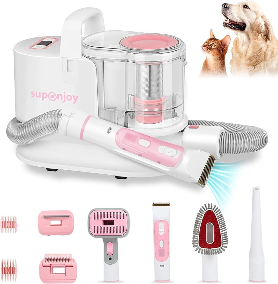 supenjoy K3 Pet Grooming Vacuum Kit & Dog Hair Vacuum Groomer with 13KPa Suction 1.5L, Low Noise ... | Amazon (US)